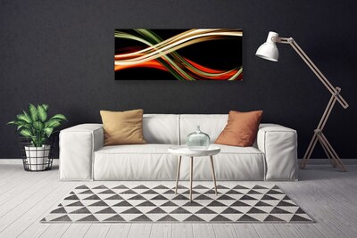 Canvas Wall art Abstract art black green yellow orange