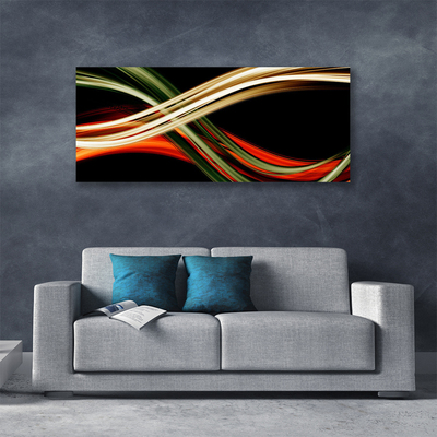 Canvas Wall art Abstract art black green yellow orange