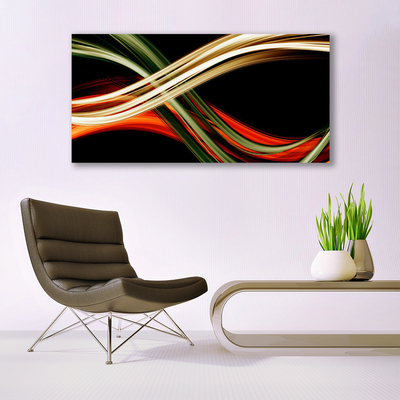 Canvas Wall art Abstract art black green yellow orange