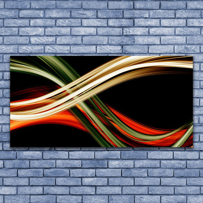 Canvas Wall art Abstract art black green yellow orange