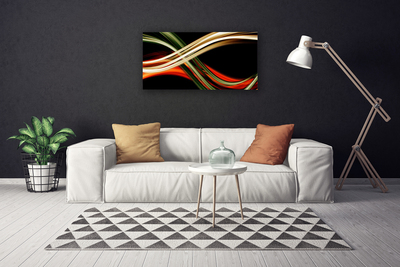 Canvas Wall art Abstract art black green yellow orange