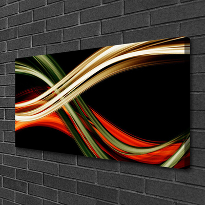 Canvas Wall art Abstract art black green yellow orange