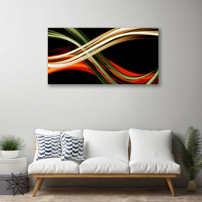 Canvas Wall art Abstract art black green yellow orange