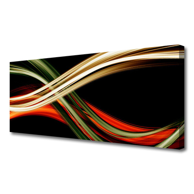 Canvas Wall art Abstract art black green yellow orange