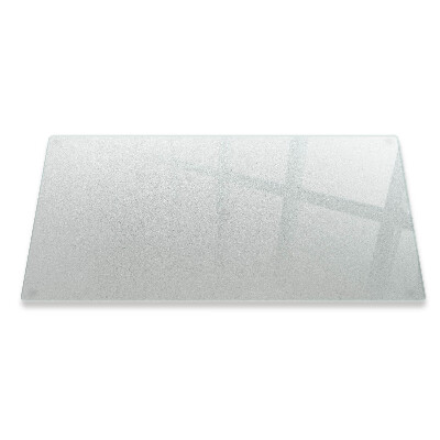 Induction hob cover with a rectangular frosted glass top