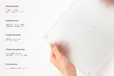 Worktop saver with a square frosted glass design