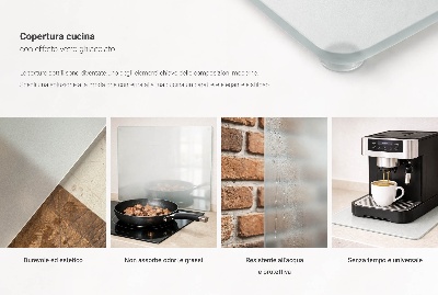 Worktop saver with a square frosted glass design