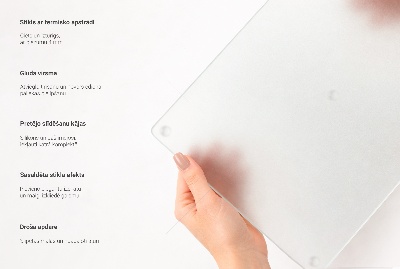 Worktop saver Square frosted glass