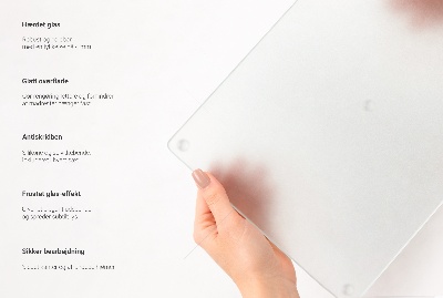 Worktop saver with a square frosted glass design