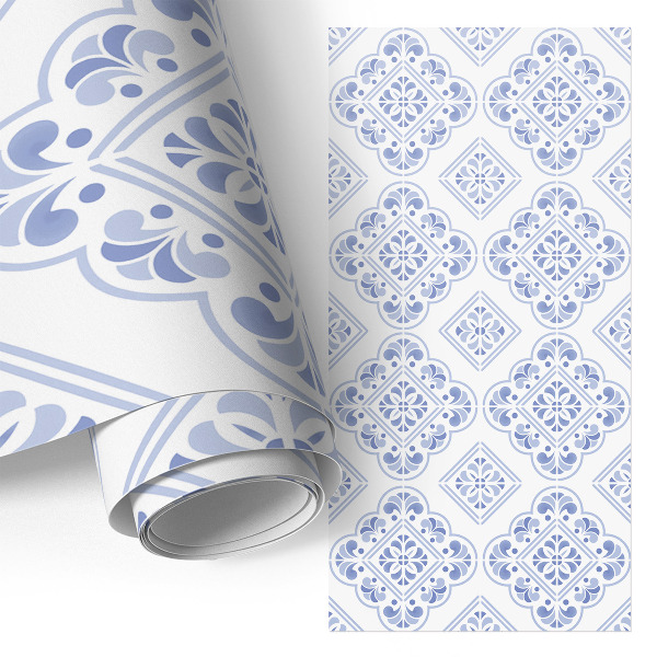 Furniture vinyl wrap Blue pattern