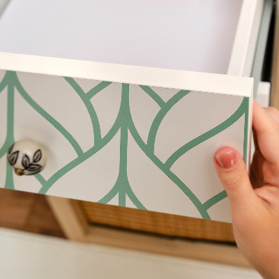 Furniture vinyl wrap Geometric leaves