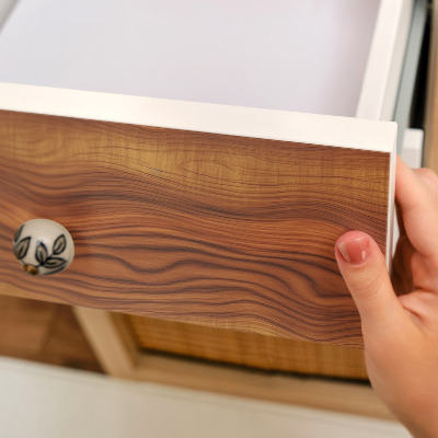 Self-adhesive furniture wrap Wooden waves