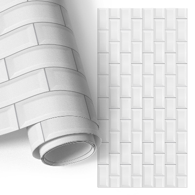 Self-adhesive furniture wrap White tiles