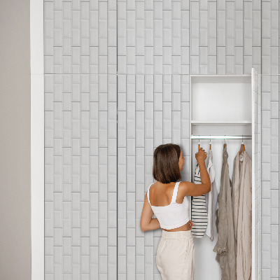 Self-adhesive furniture wrap White tiles