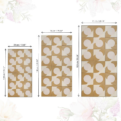 Self-adhesive furniture wrap Mustard shapes