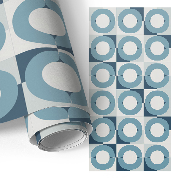 Furniture wrap Blue wheels