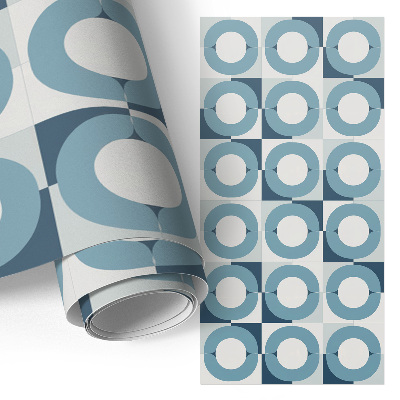 Furniture wrap Blue wheels
