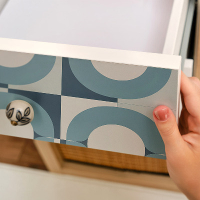 Furniture wrap Blue wheels