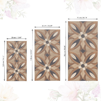 Furniture sticker Wooden flowers