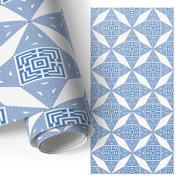 Furniture vinyl wrap Greek mosaic