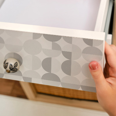 Self-adhesive furniture wrap Gray geometry