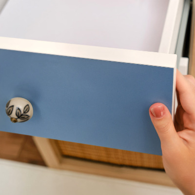 Furniture vinyl wrap Blue color