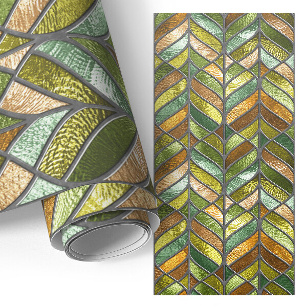 Furniture sticker Stained glass leaves
