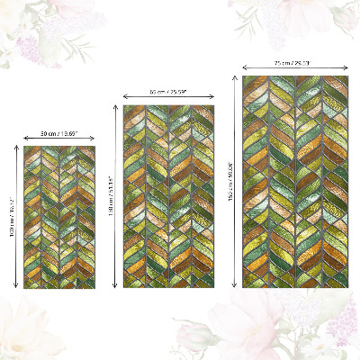 Furniture sticker Stained glass leaves