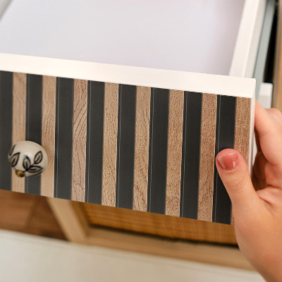 Furniture vinyl wrap Vertical slats