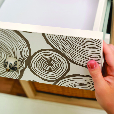 Self-adhesive furniture wrap Wooden circles