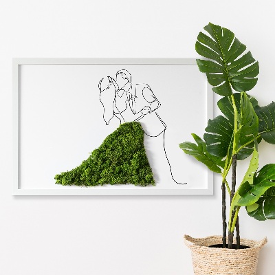 Moss framed wall art Dancing couple