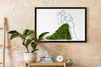Moss framed wall art Dancing couple