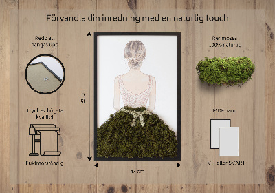 Moss wall art Ballerina