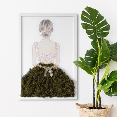 Moss wall art Ballerina