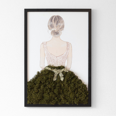 Moss wall art Ballerina