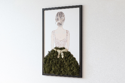 Moss wall art Ballerina