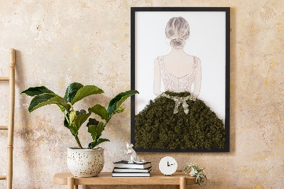 Moss wall art Ballerina