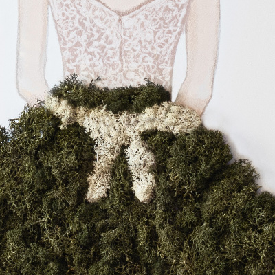 Moss wall art Ballerina