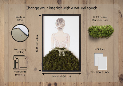 Moss wall art Ballerina