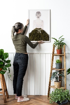 Moss wall art Ballerina