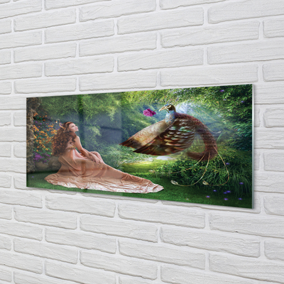 Glass print Female forest pheasant