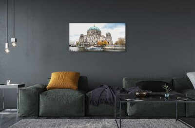 Glass print Germany river berlin cathedral