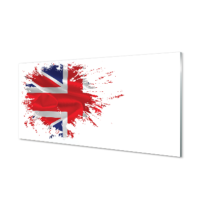 Glass print The flag of great britain