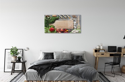 Glass print Board of parsley spices