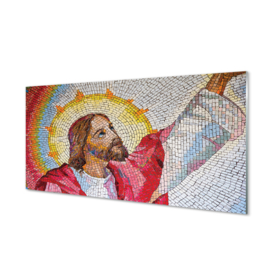 Glass print Jesus mosaic
