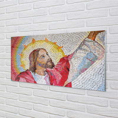 Glass print Jesus mosaic