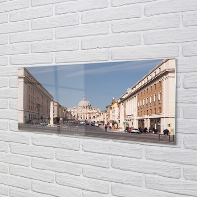 Glass print Rome building roads cathedral