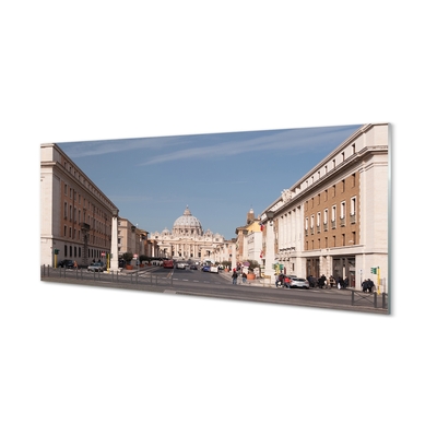 Glass print Rome building roads cathedral