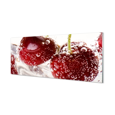 Glass print Wet cherries
