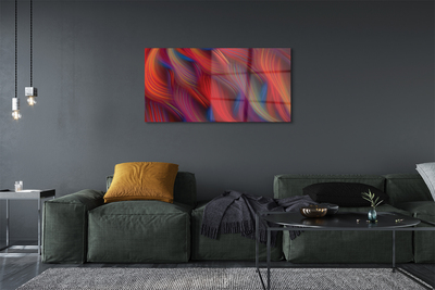 Glass print Colored stripes fractals